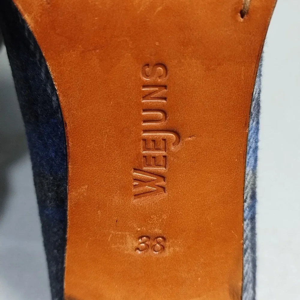 Weejuns Bass x Tommy Hilfiger Platform Penny Loafers Womens Size 7.5 Multi Plaid